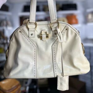 YSL Ivory Bowler Bag